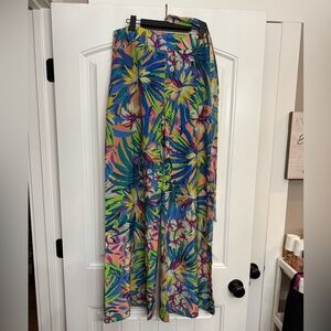 Jealous Tomato Multicolor wide leg Tropical Pants